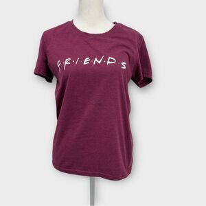 Friends Television Show Fan T-Shirt Short Sleeve in Burgundy Women’s Size S